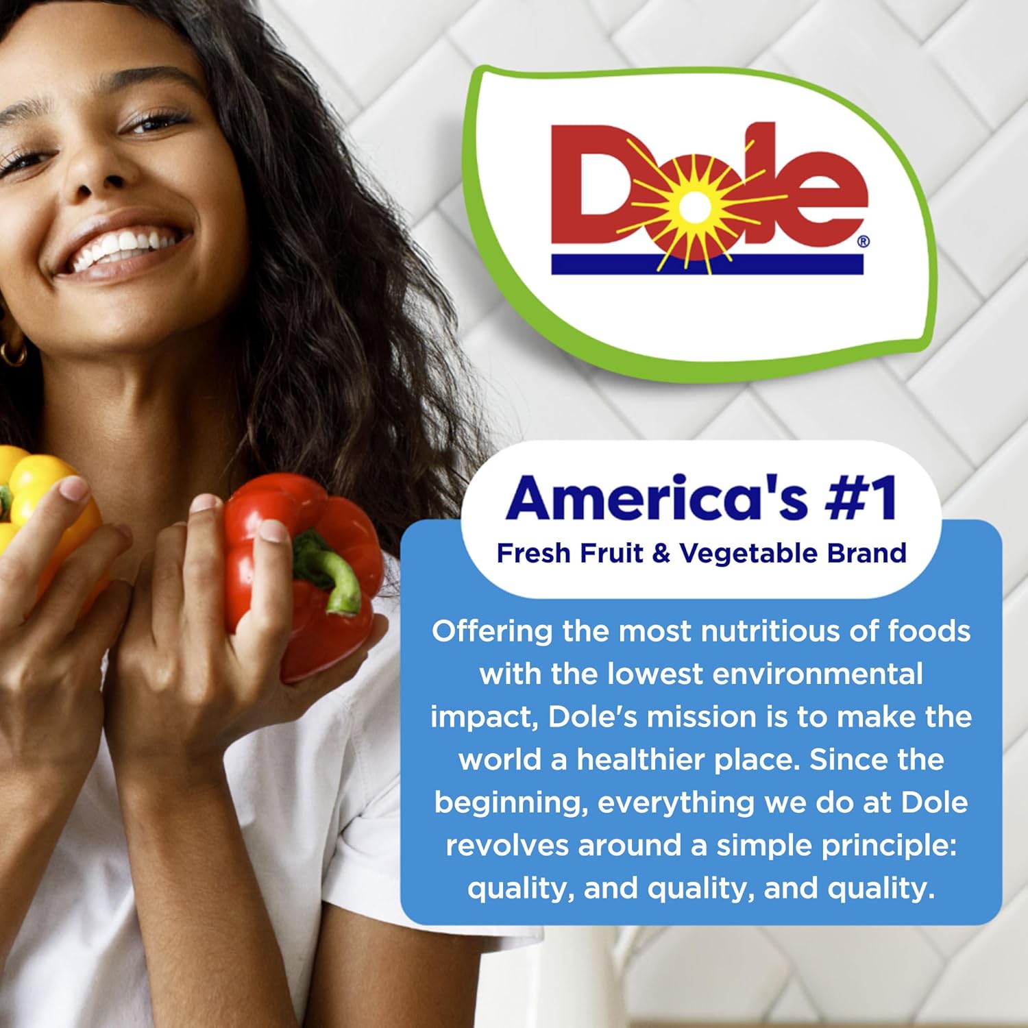 Dole Daily Fruits and Veggies Supplement - Whole Food Plant-Based Nutrition with 25 Fruits + 25 Vegetables, 12 Essential Vitamins & Minerals, Antioxidant Superfoods, 180 Capsules (2 Pack)